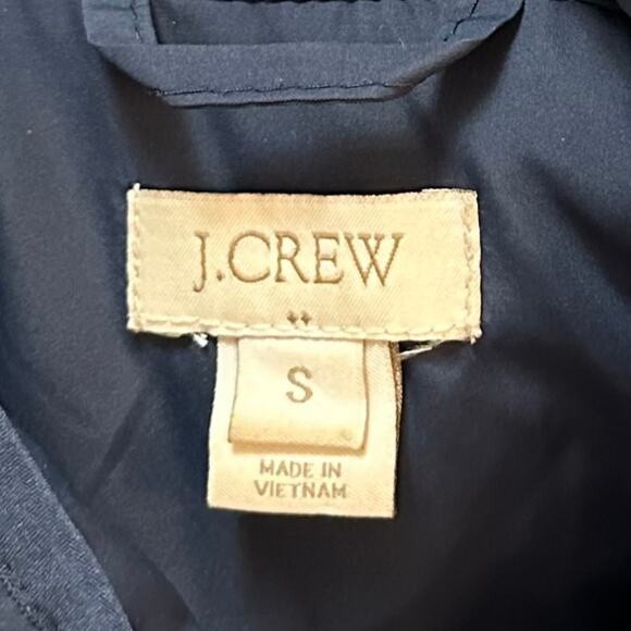 J. Crew Quilted Puffer Excursion Vest Navy Blue Two-Way Zipper 92465 Size S - Picture 11 of 11